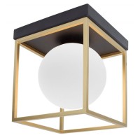 9206404  Плафонска светилка 1xЕ14 JULIET црна златна NOVA LUCE